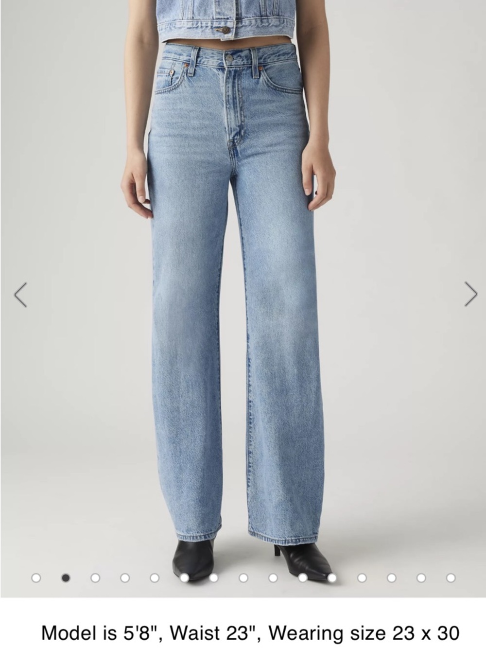 Levi’s Ribcage Wide Leg Light Wash High-Rise Jeans